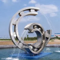 Stainless Steel Pool Fountain Circle Decor