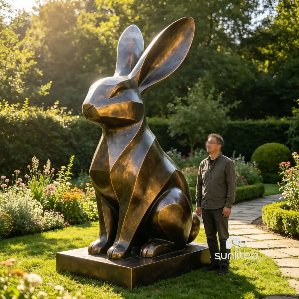 Abstract Rabbit Sculpture