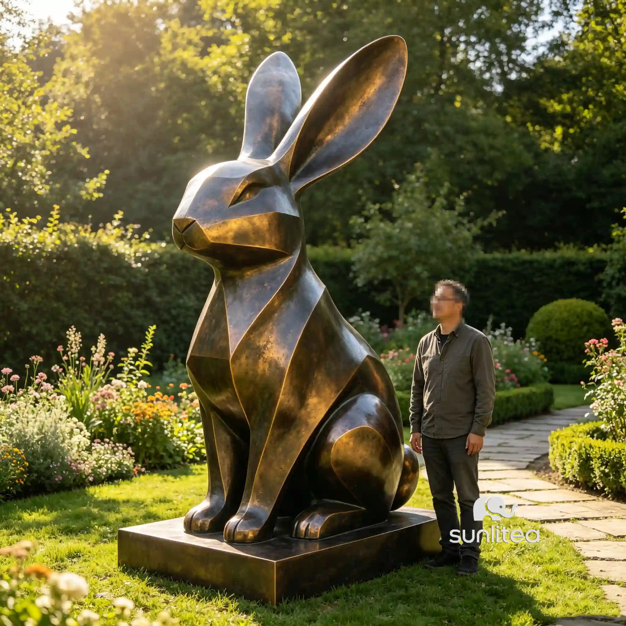 Abstract Rabbit Sculpture