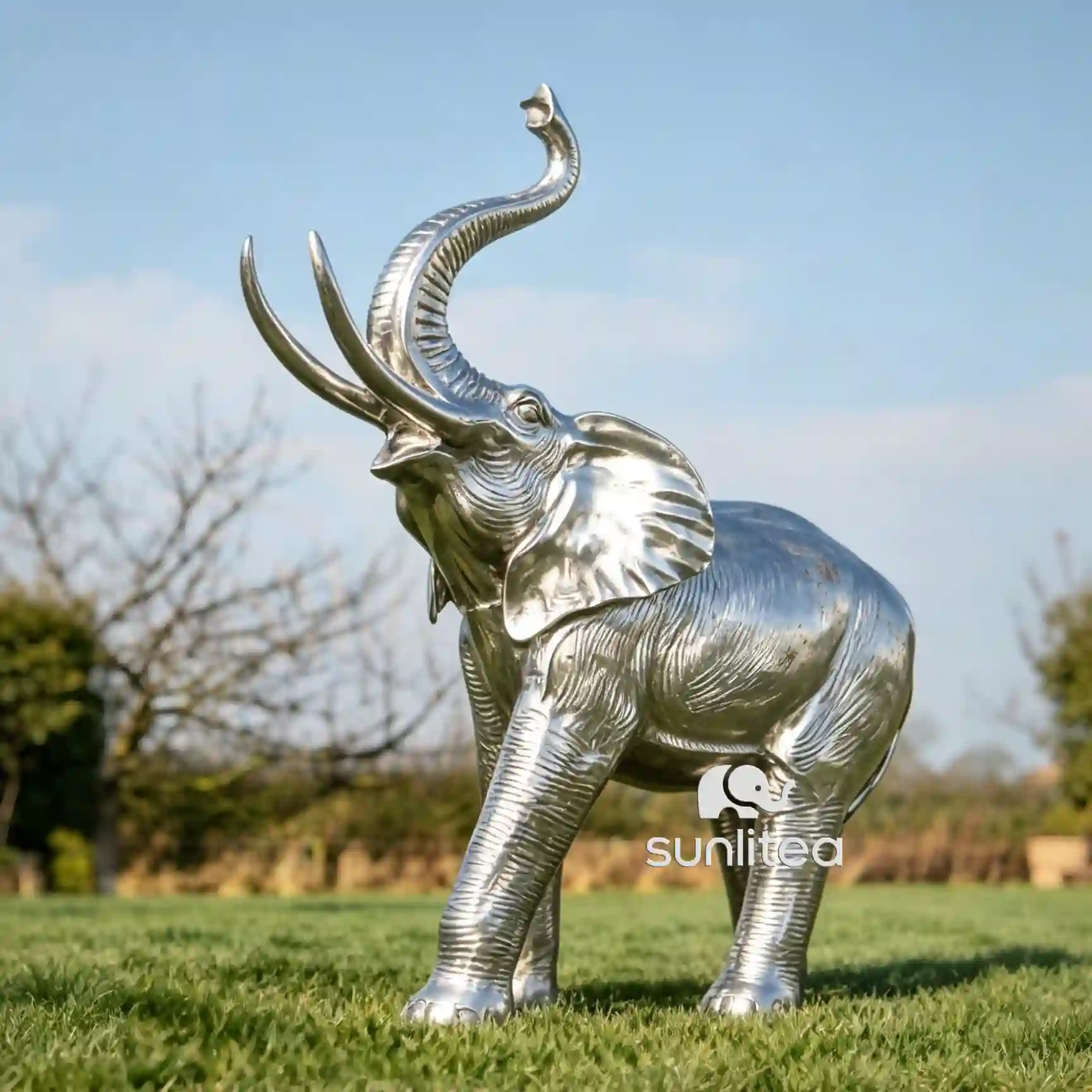 Aluminum Elephant Sculpture