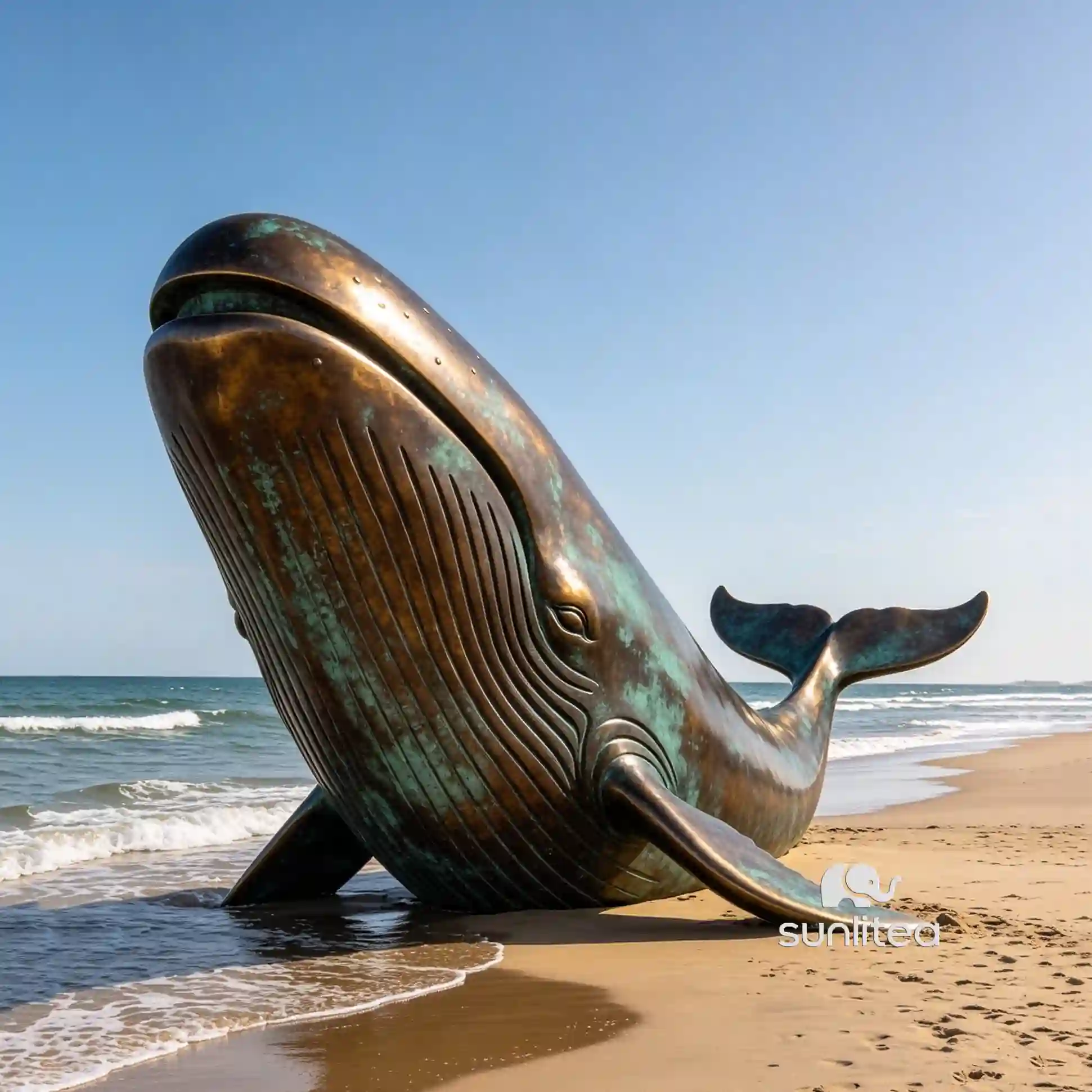 Beach Whale Art Sculpture