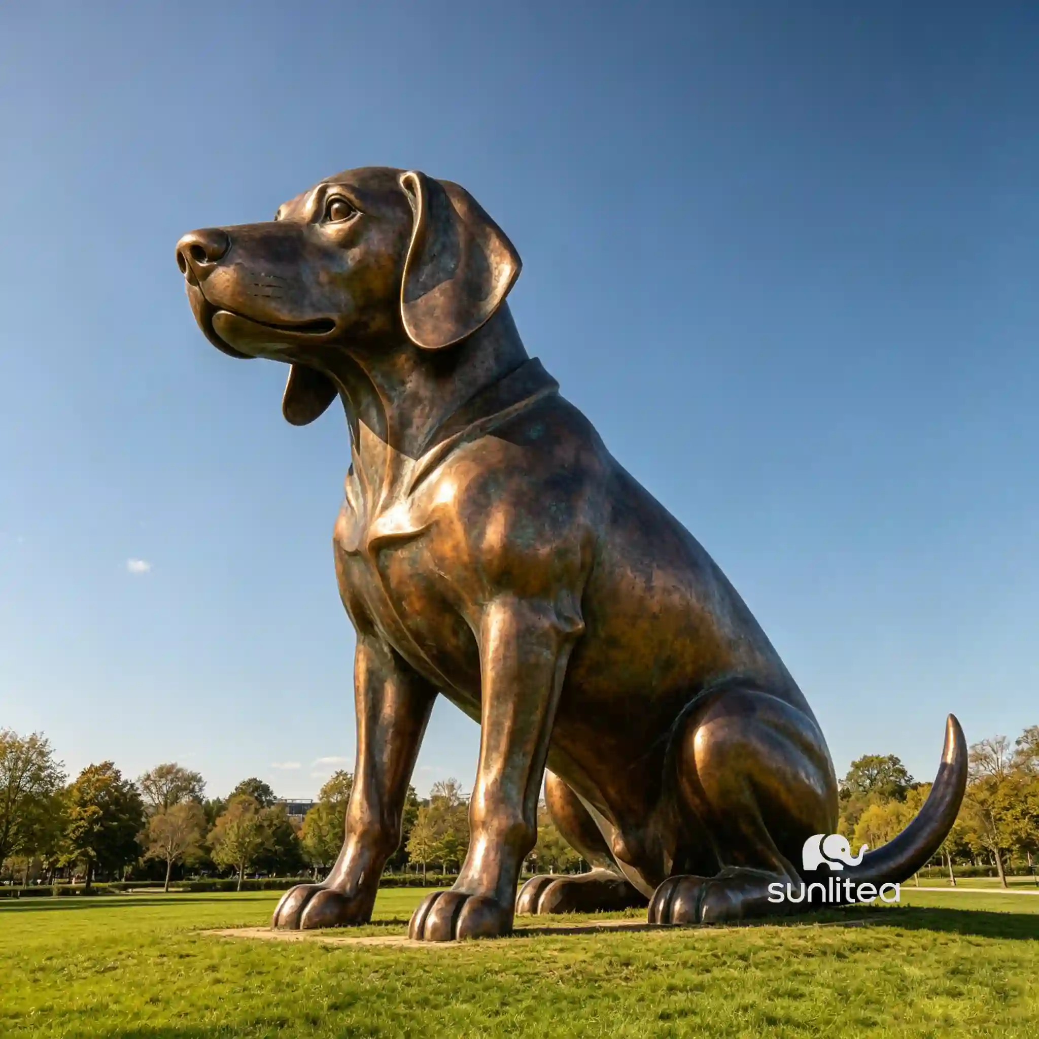 Brass Dog Statue