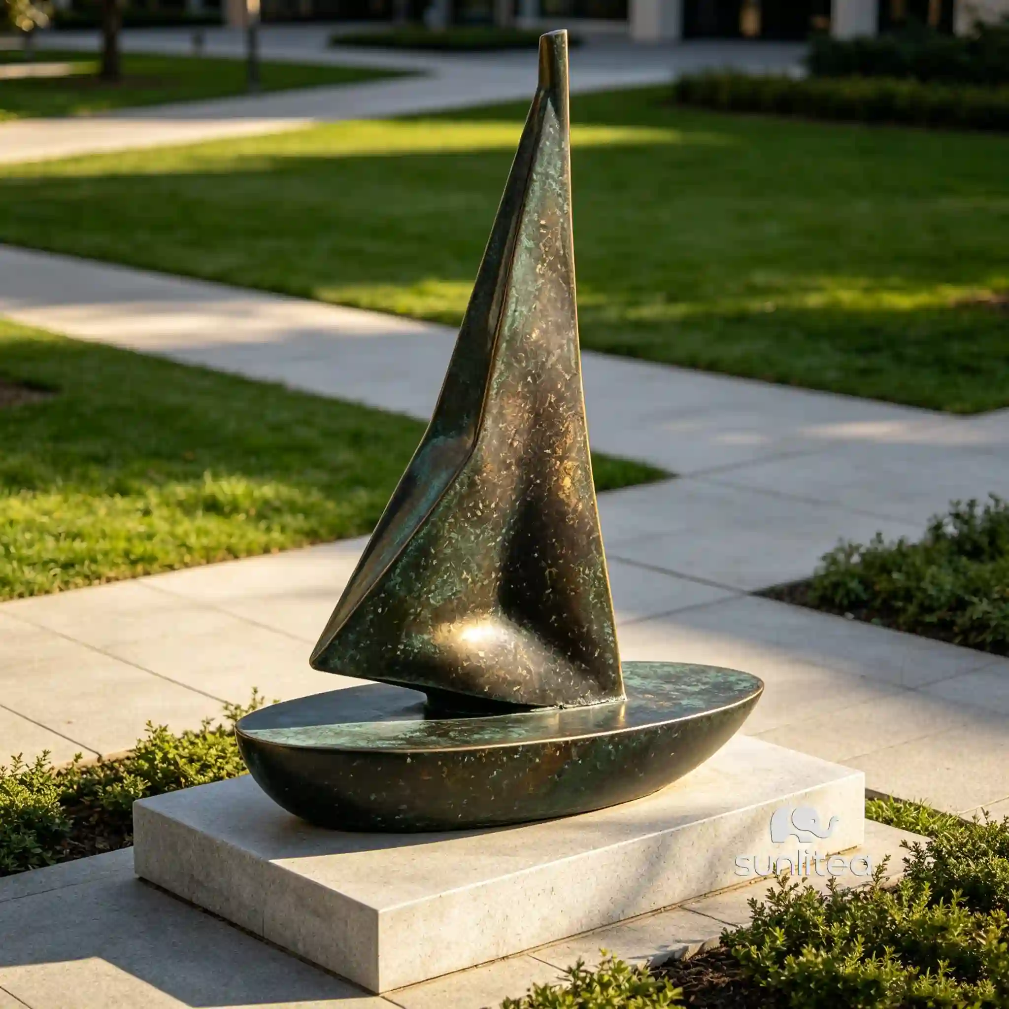 Brass Sailboat Sculpture