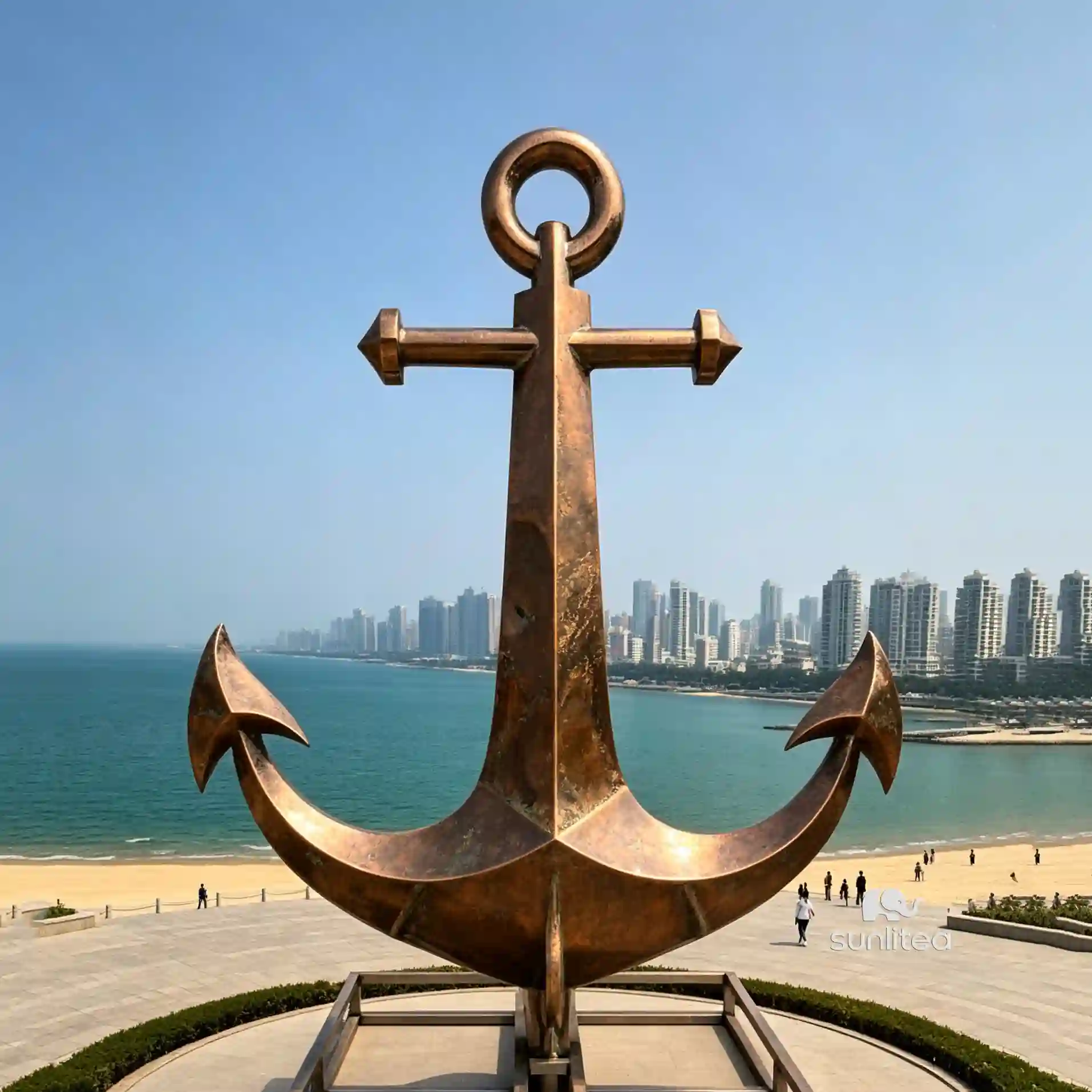 Bronze Anchor Sculpture
