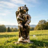 Bronze Astronaut Statue