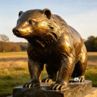 Bronze Badger Statue
