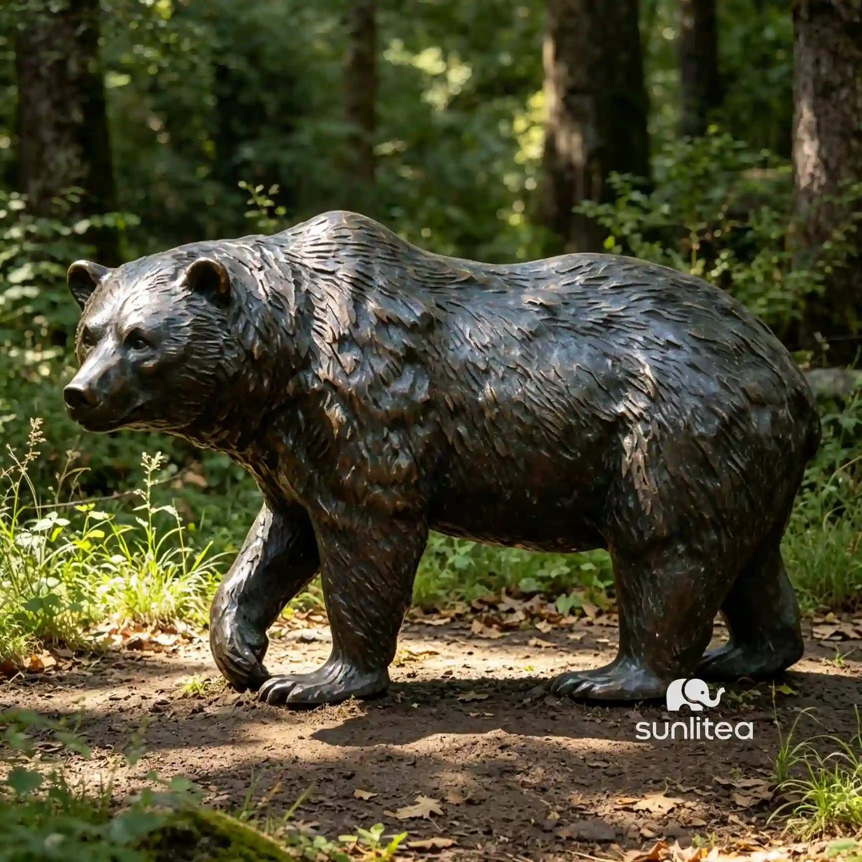 Bronze Bear Statue