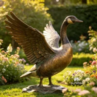 Bronze Goose Statue