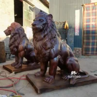Bronze Lion Sculpture