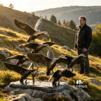 Bronze Mallard Statue