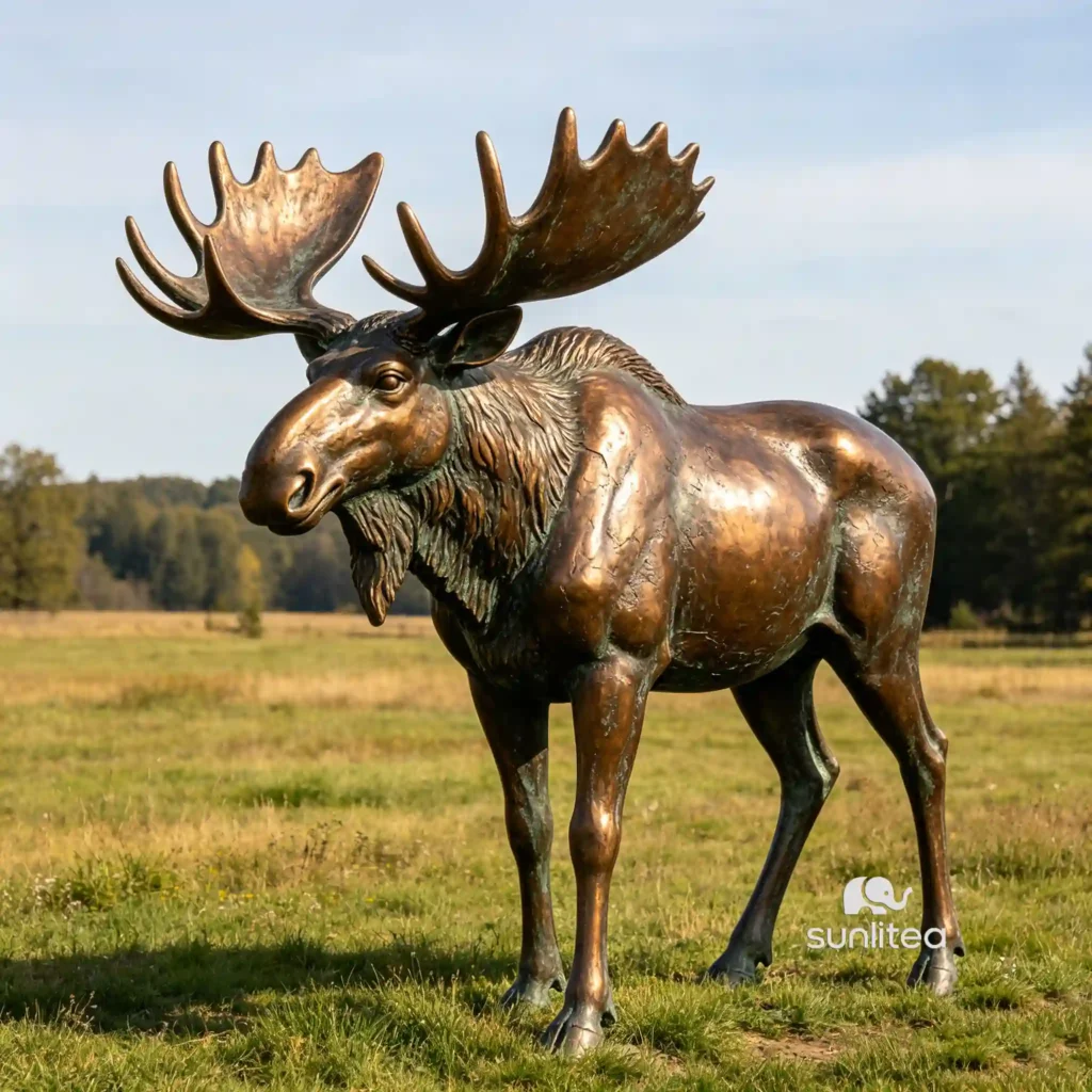 Bronze Moose Sculpture