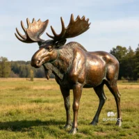 Bronze Moose Sculpture
