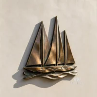 Bronze Sailboat Wall Sculpture
