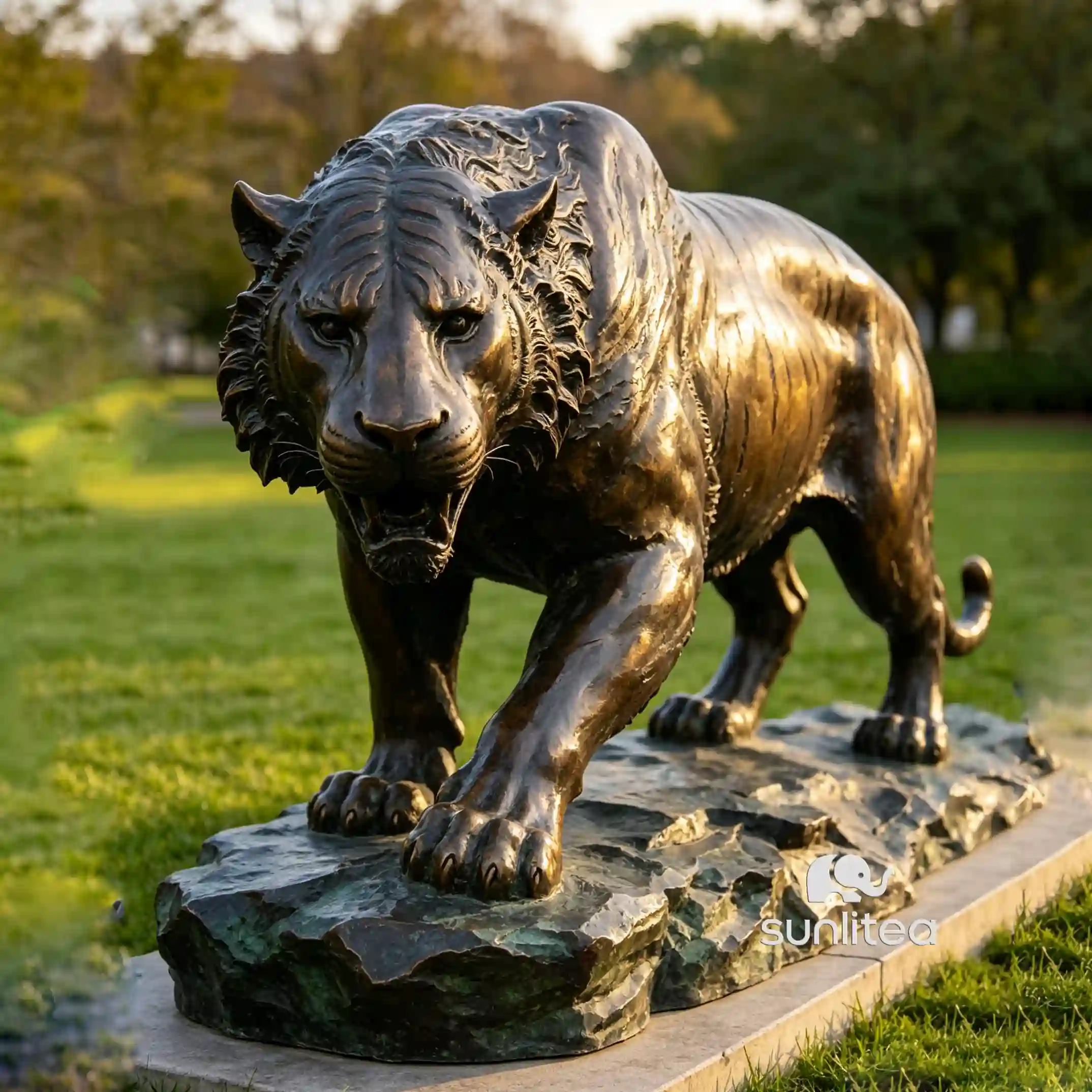 Bronze Tiger Sculpture