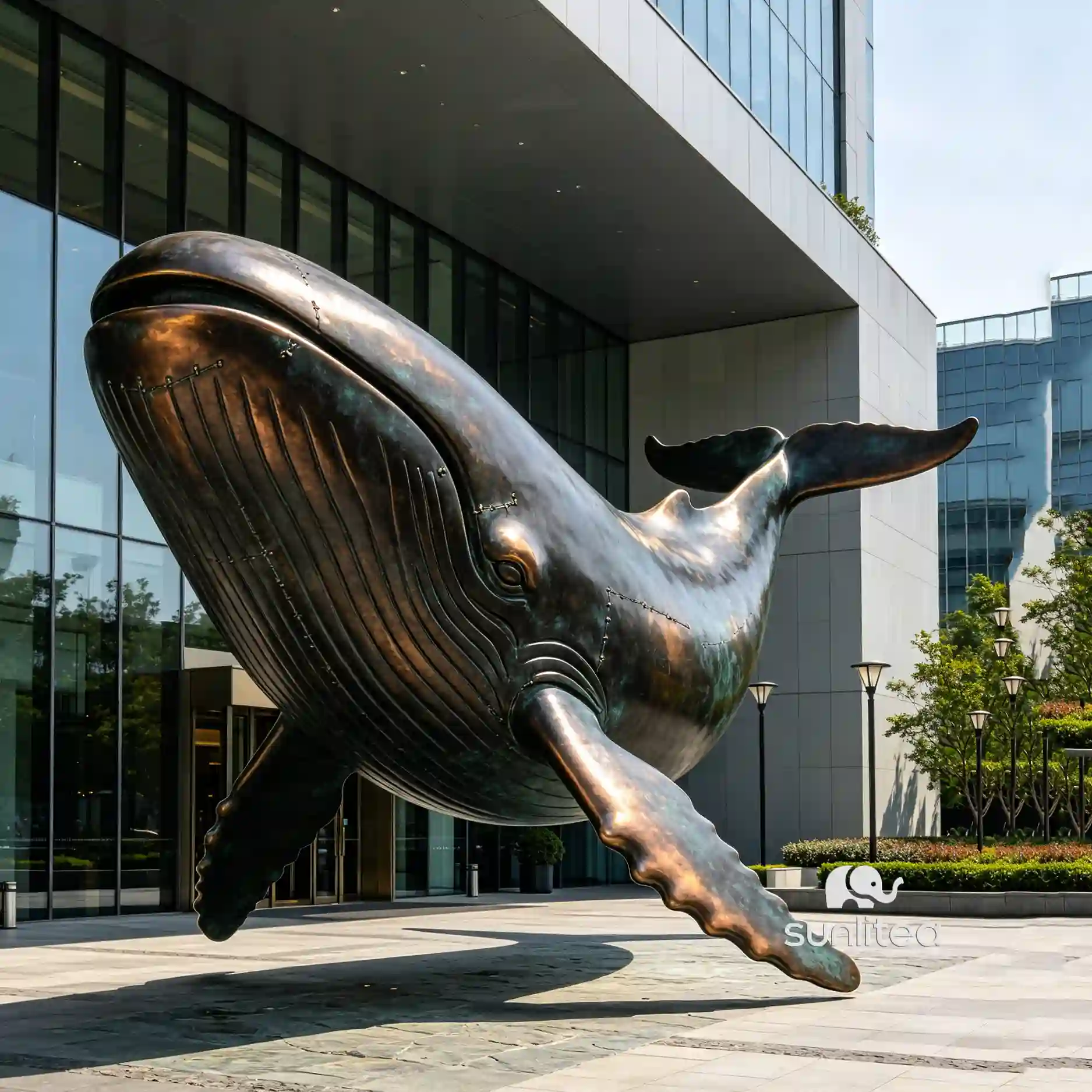 Bronze Whale Sculpture