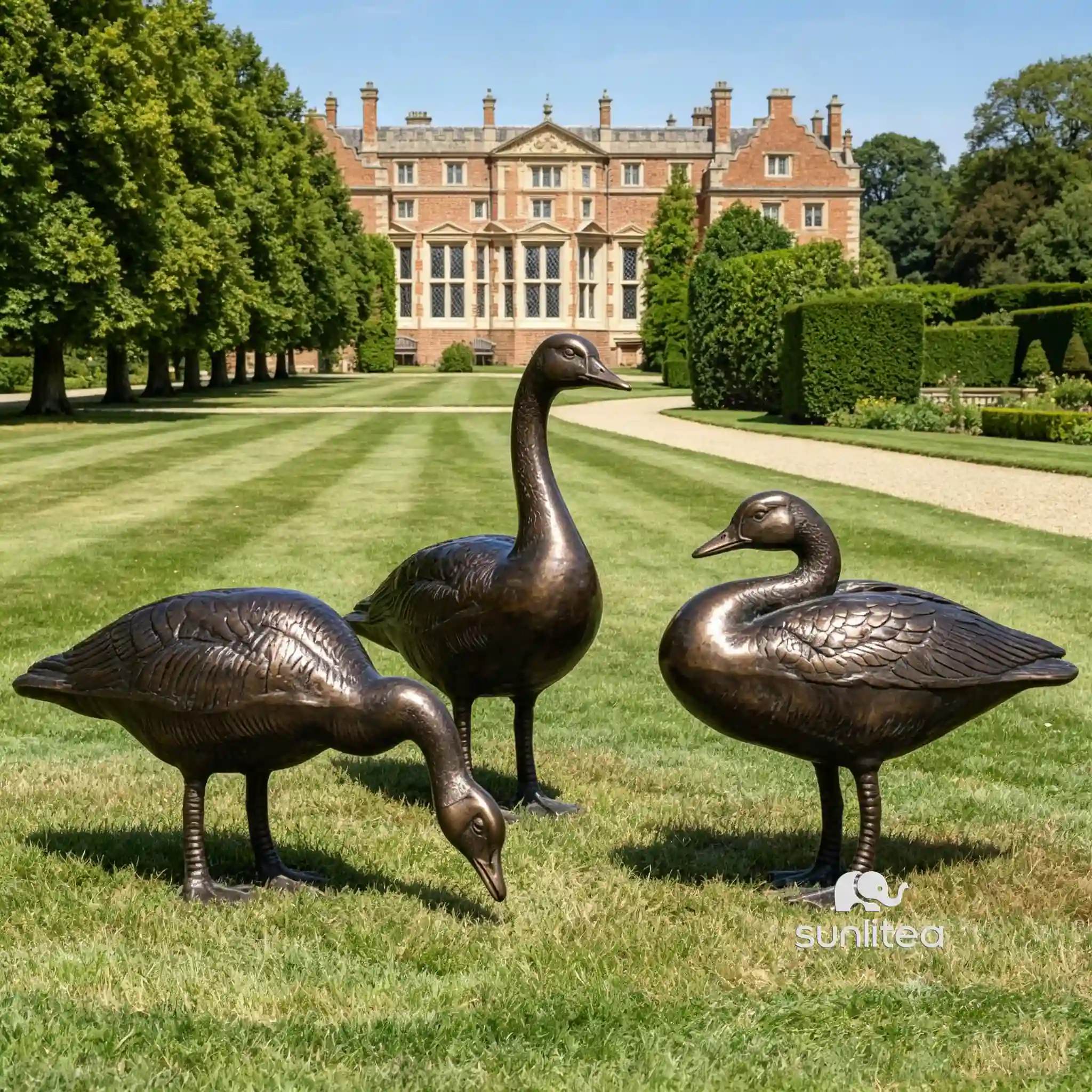 Canadian Geese Lawn Statues