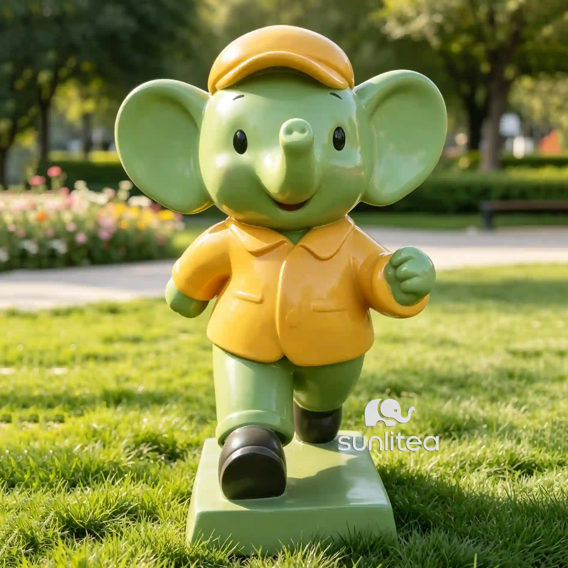 Cartoon Elephant Sculpture