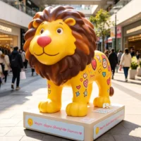 Cartoon Lion Sculpture