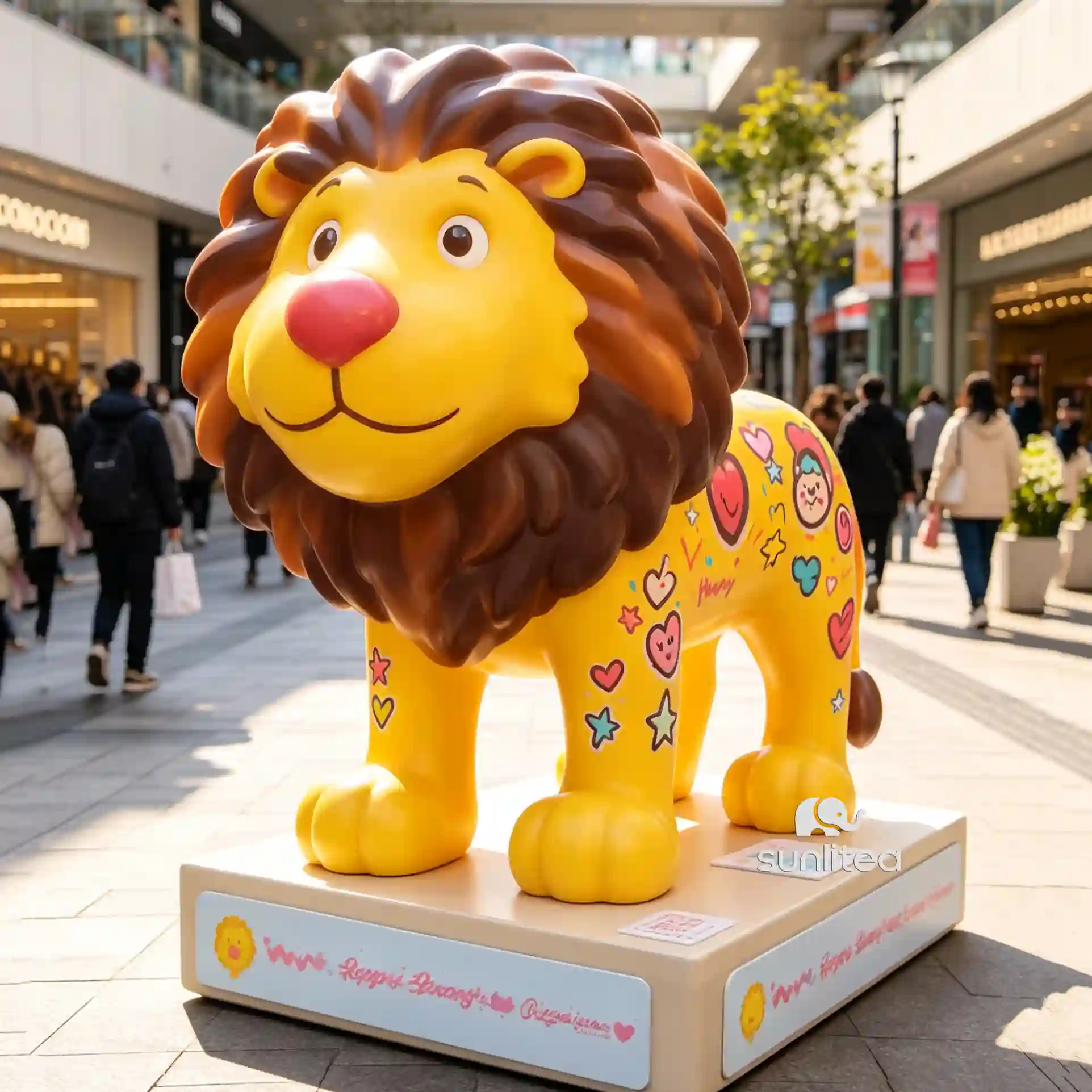 Cartoon Lion Sculpture
