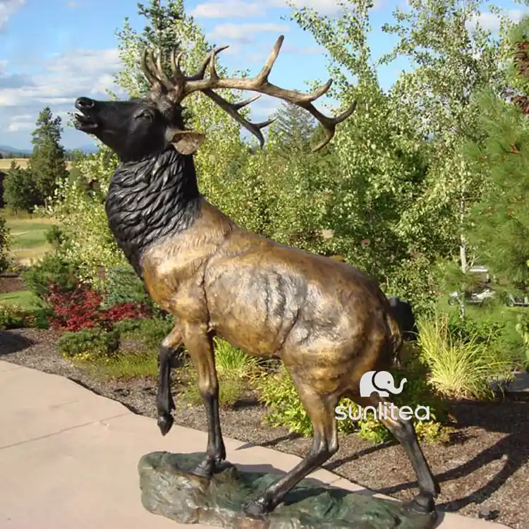 Cast Copper Deer Sculpture