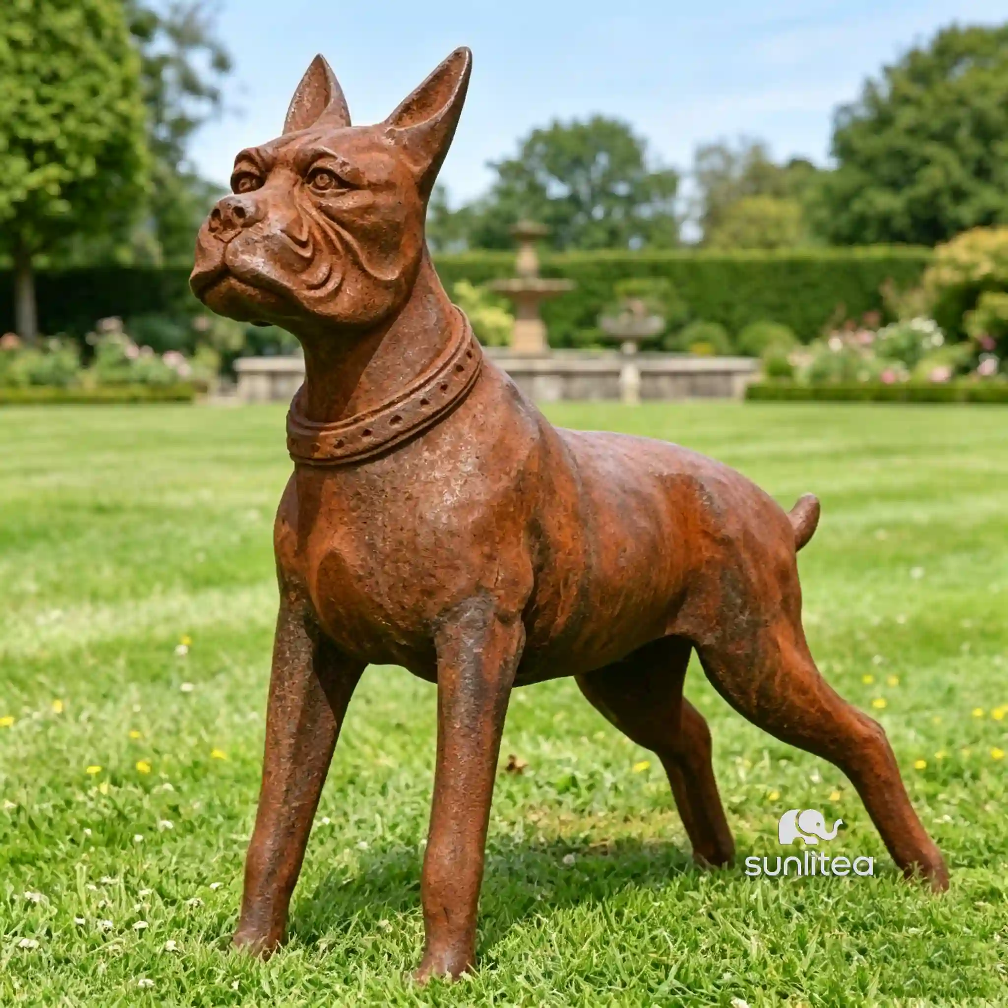 Cast Iron Dog Statue