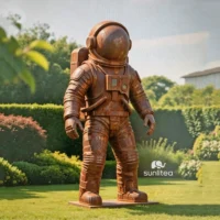 Cortan Steel Astronaut Statue