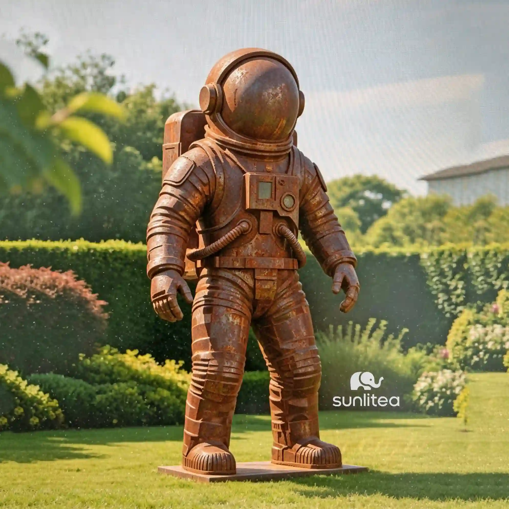Cortan Steel Astronaut Statue