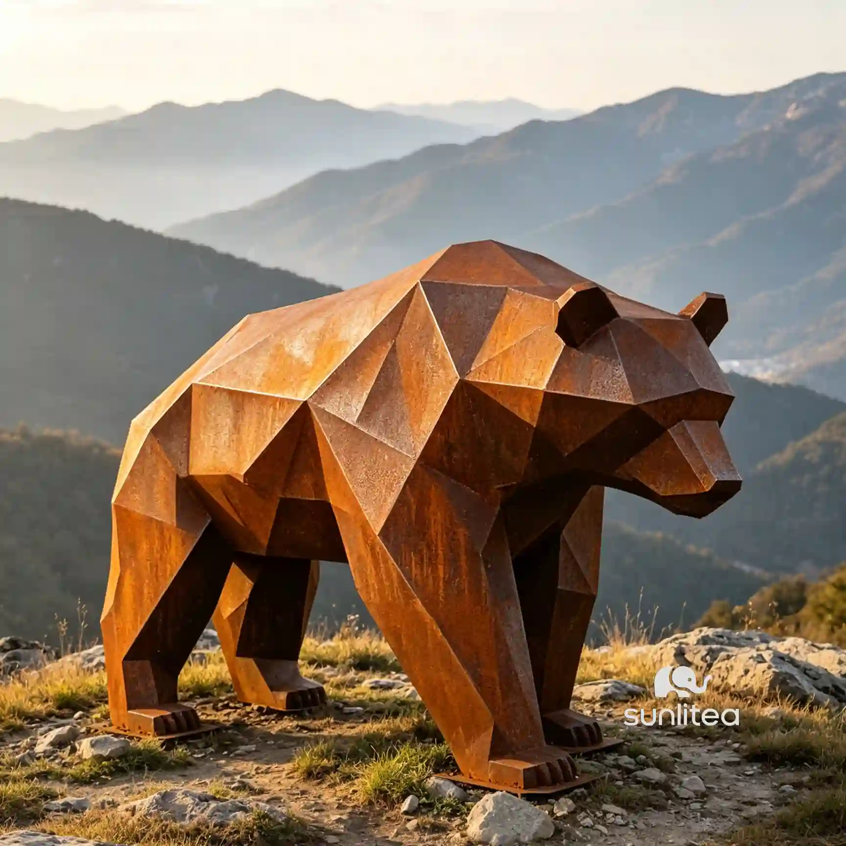 Corten Steel Bear Statue