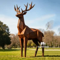 Corten Steel Deer Sculpture