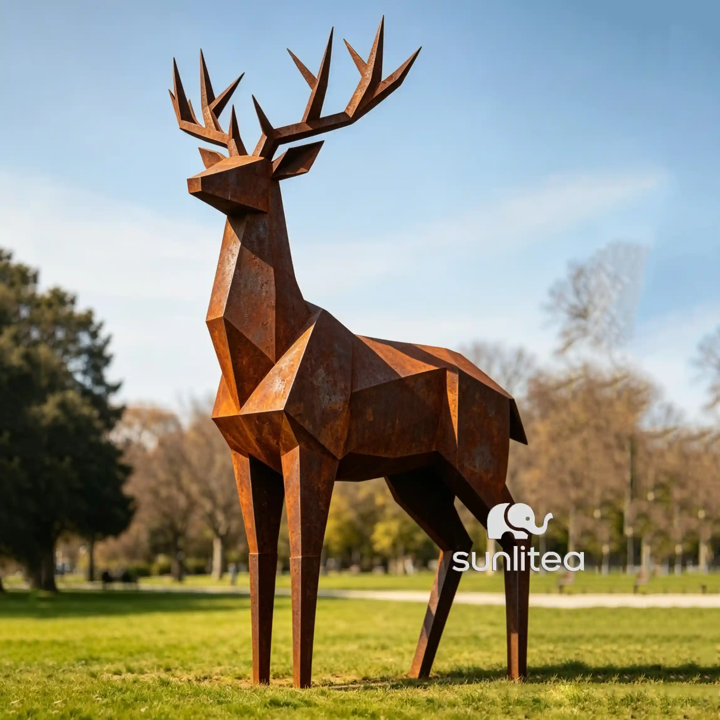 Corten Steel Deer Sculpture