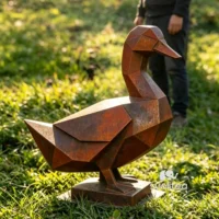 Corten Steel Duck Sculpture