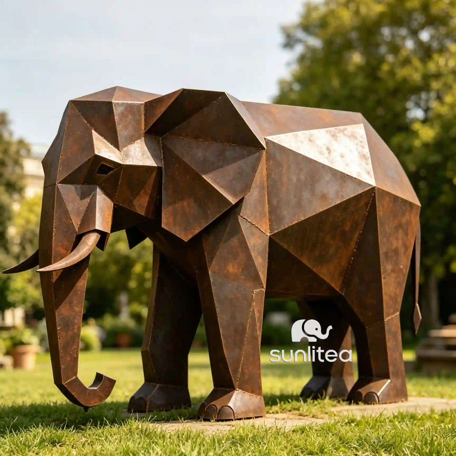 Corten Steel Elephant Sculpture
