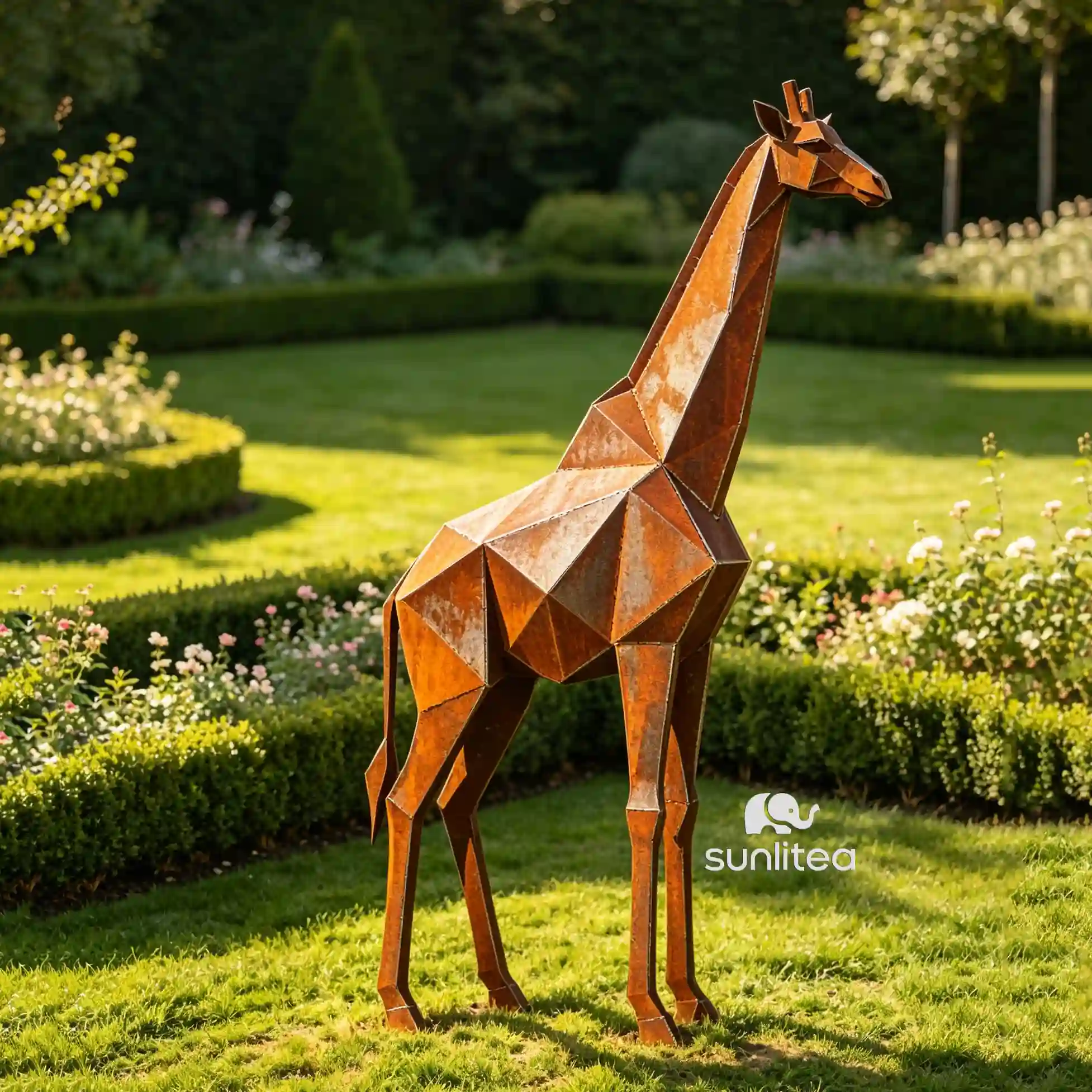 Corten Steel Giraffe Statue
