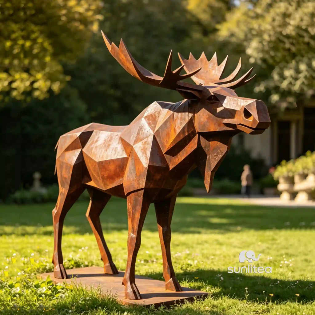 Corten Steel Moose Sculpture