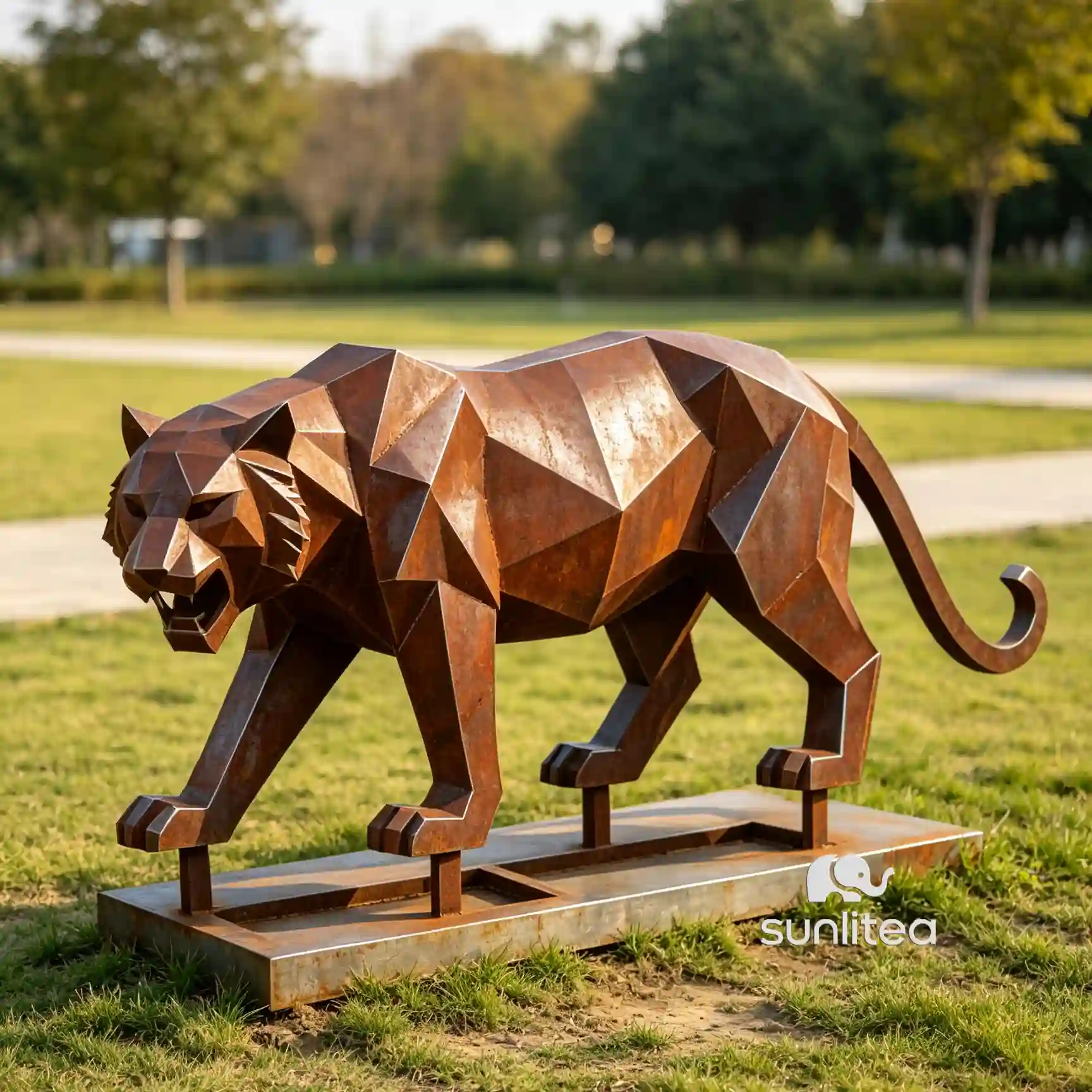 Corten Steel Tiger Sculpture