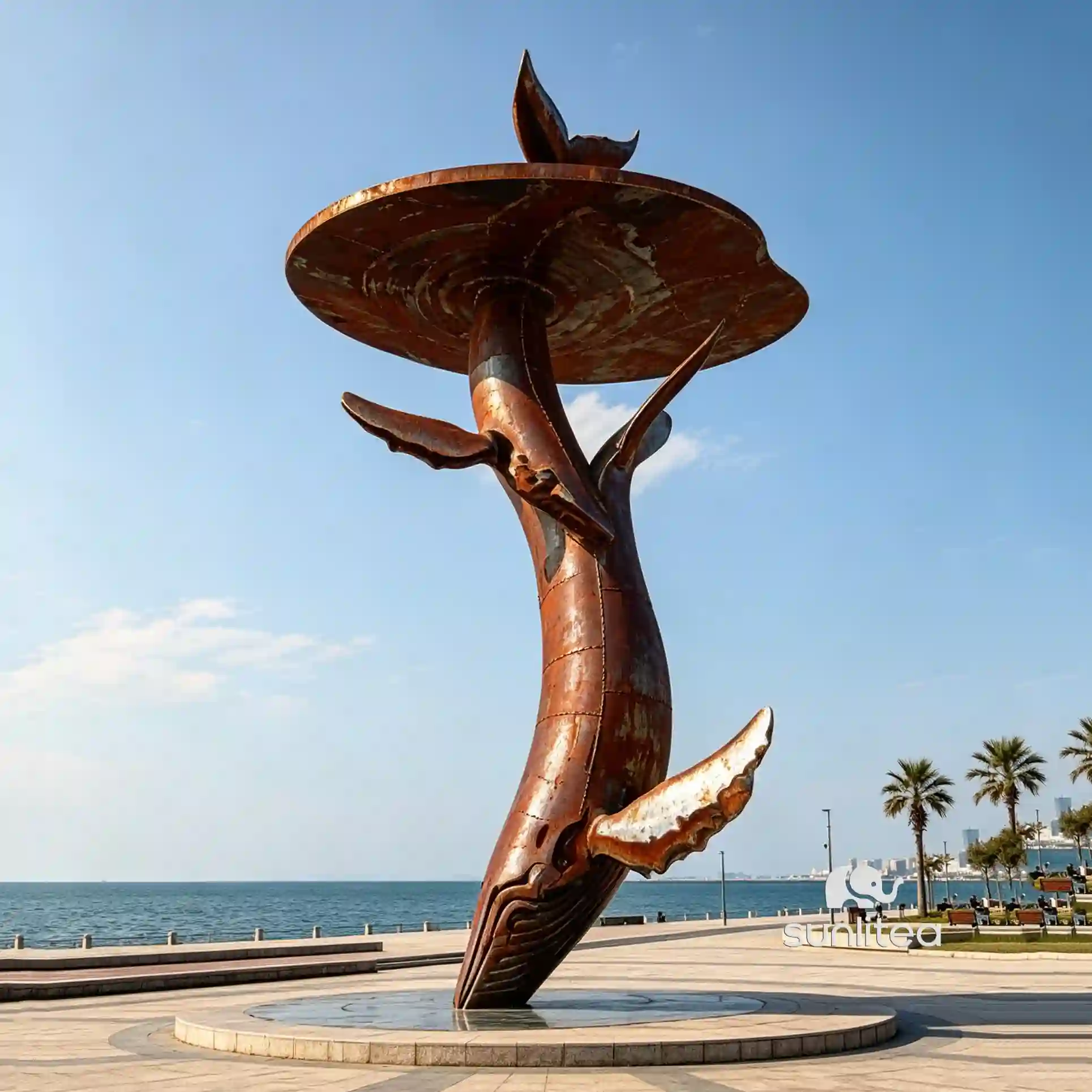 Corten Steel Whale Sculpture