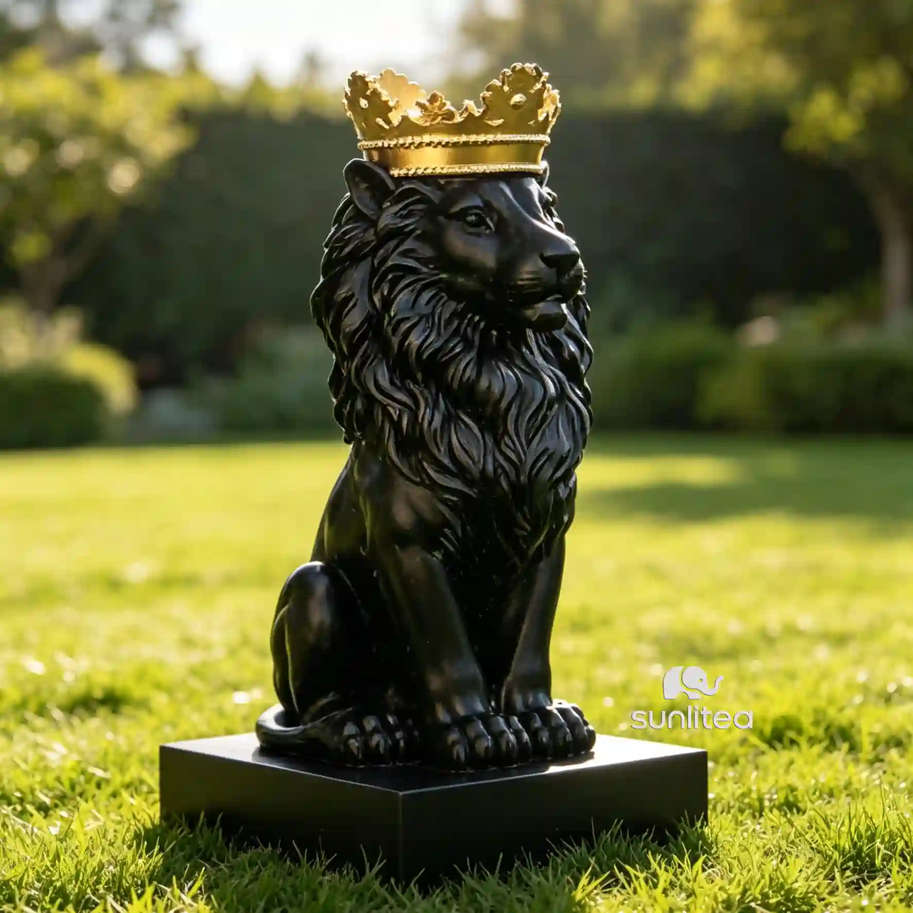Crown Lion Statue