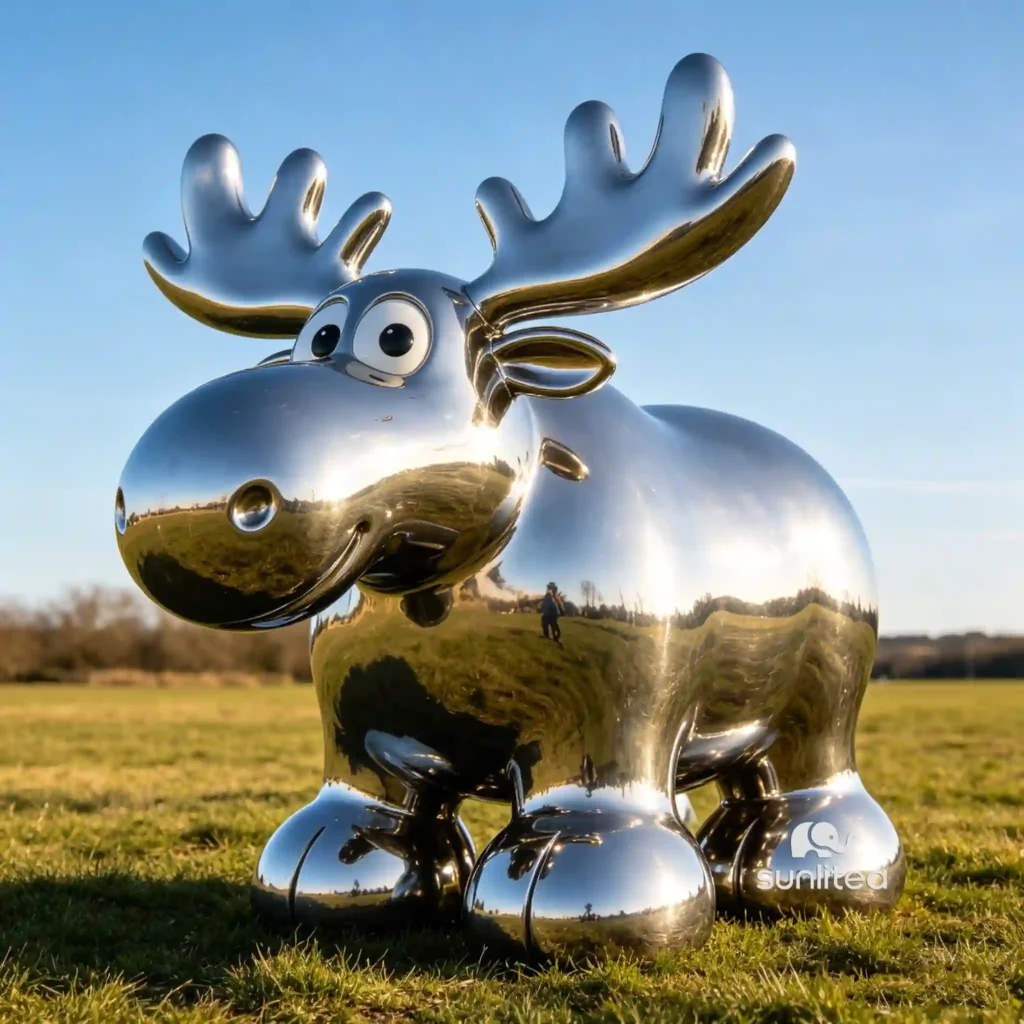 Cute Moose Statue