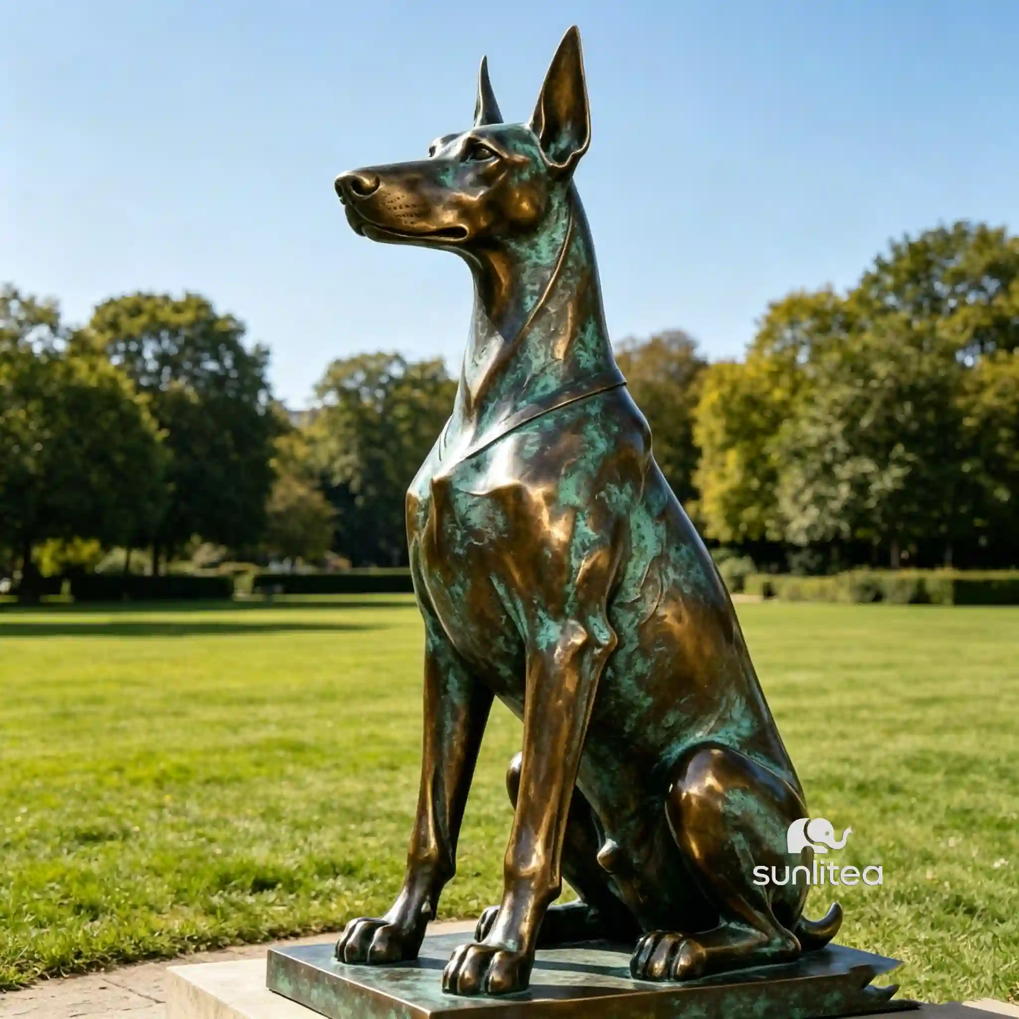 Doberman Pinscher Statue
