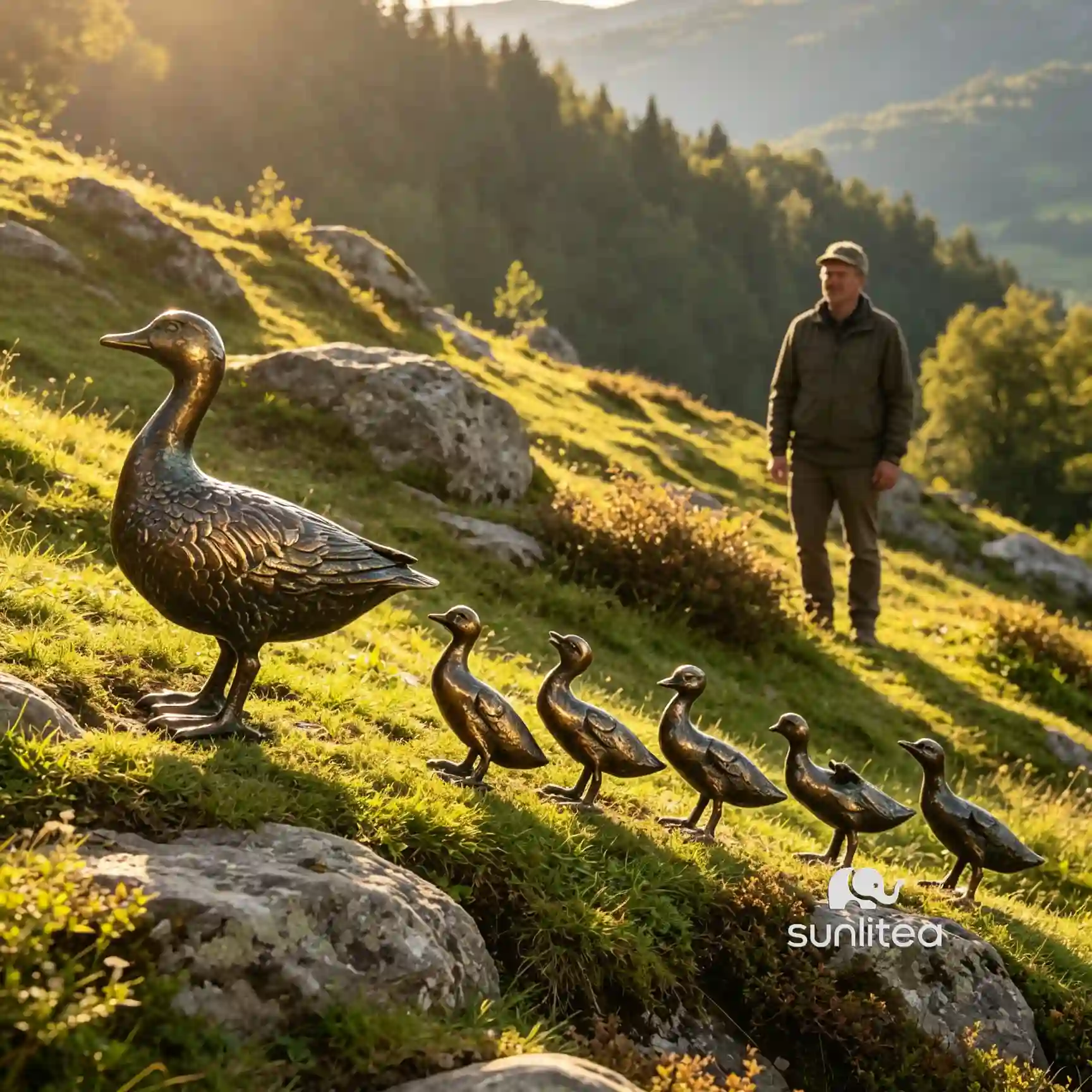 Duck Family Statues