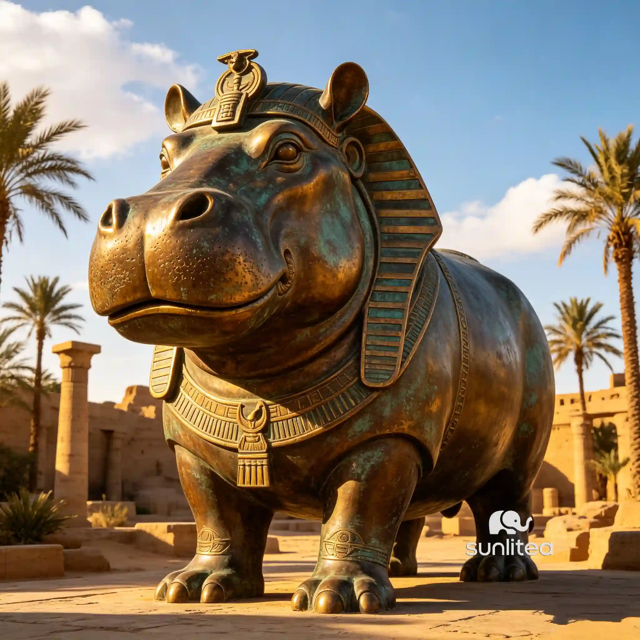 Egyptian Hippo Statue