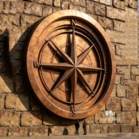 Extra Large Metal Wall Compass