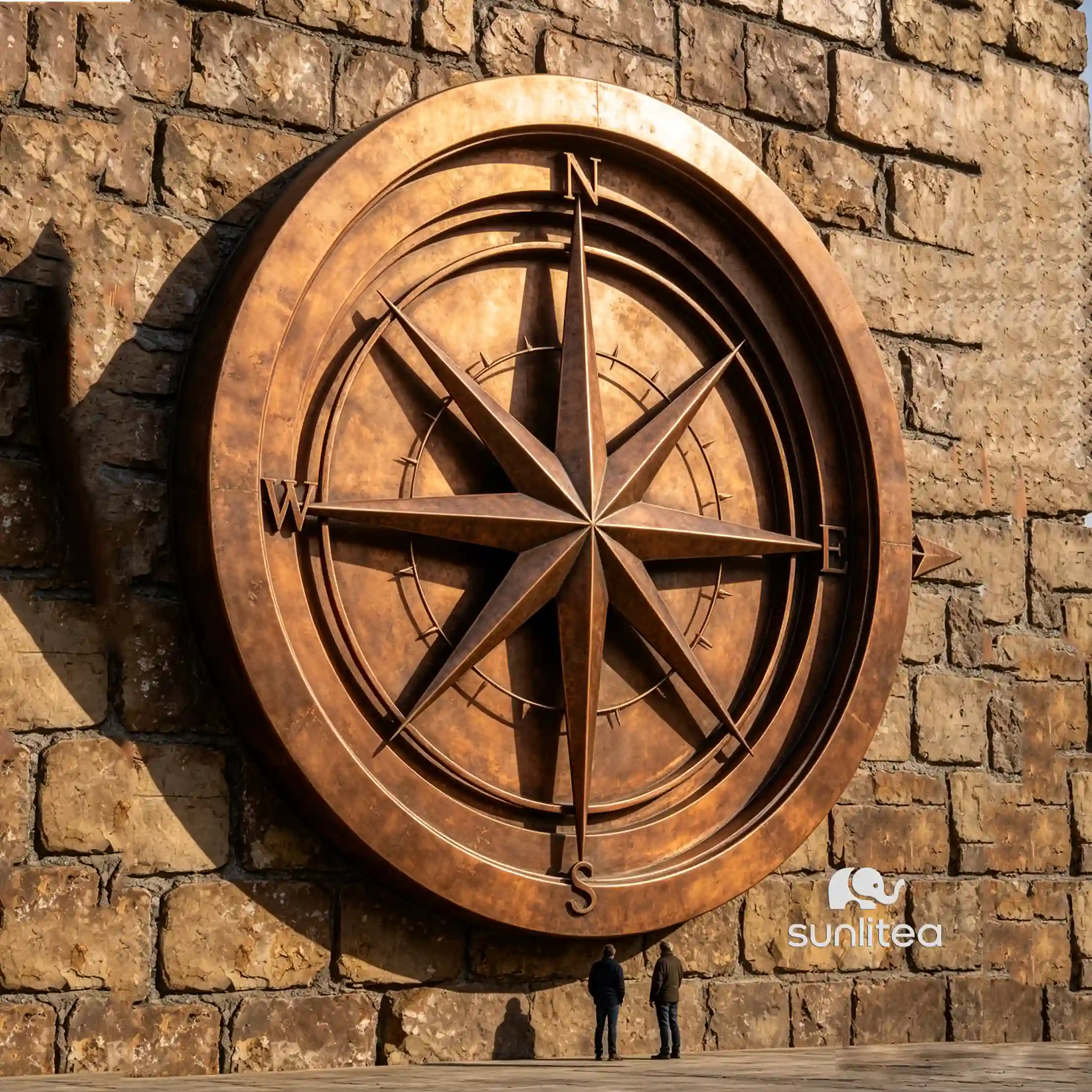 Extra Large Metal Wall Compass