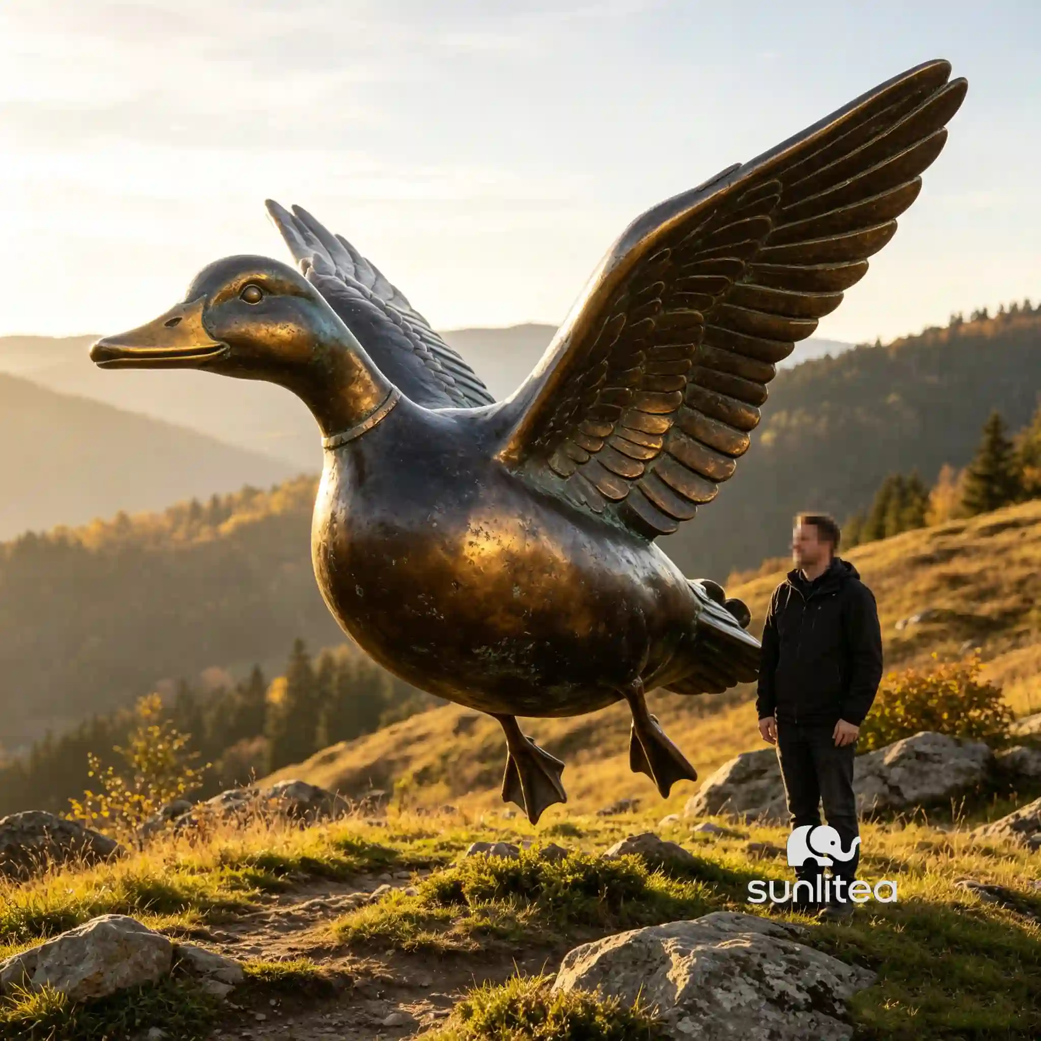 Flying Duck Sculpture