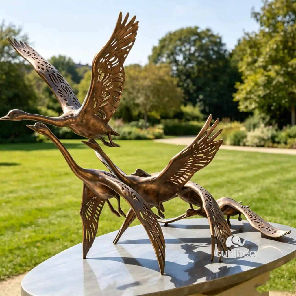 Flying Geese Garden Sculpture