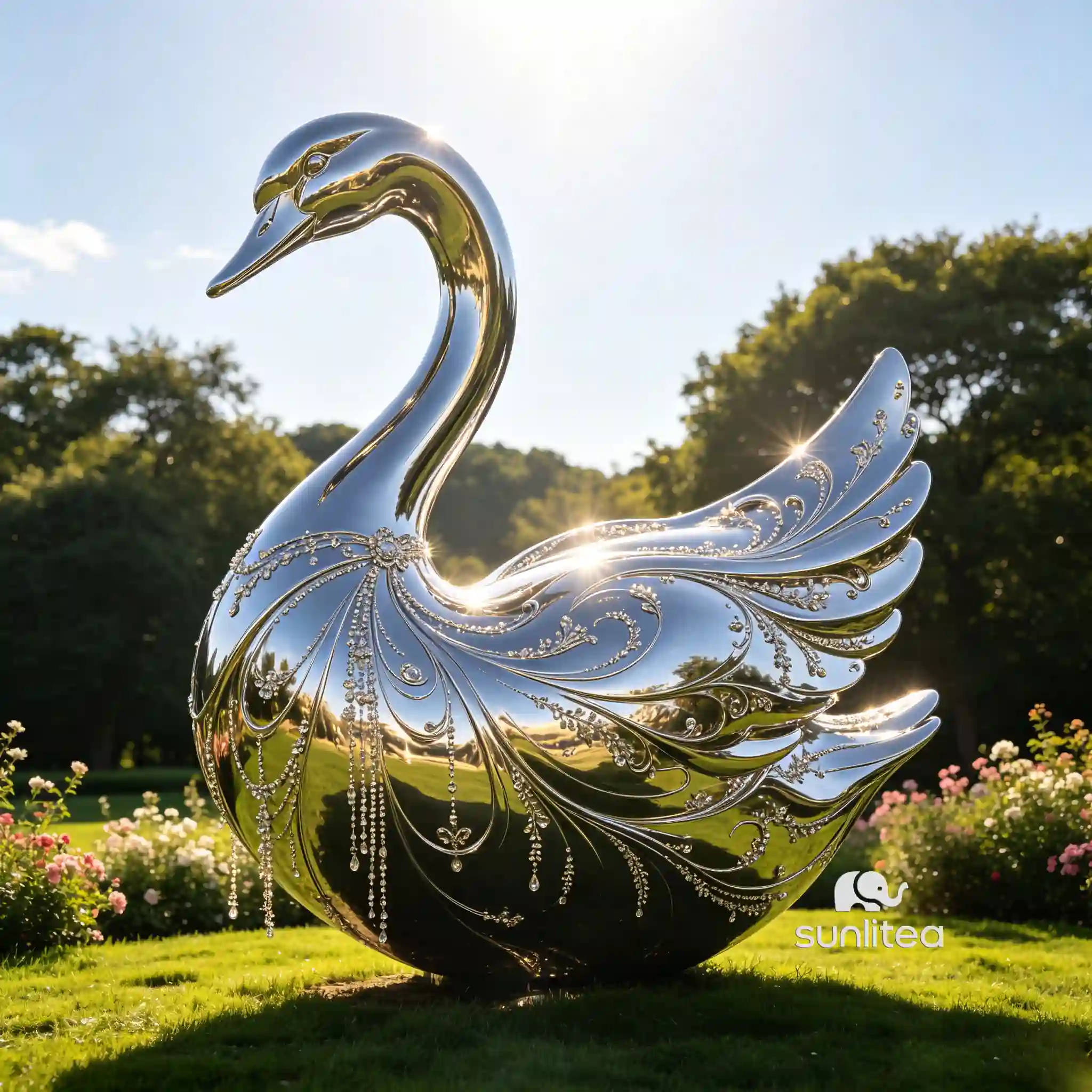 Goose Garden Statue With Outfits