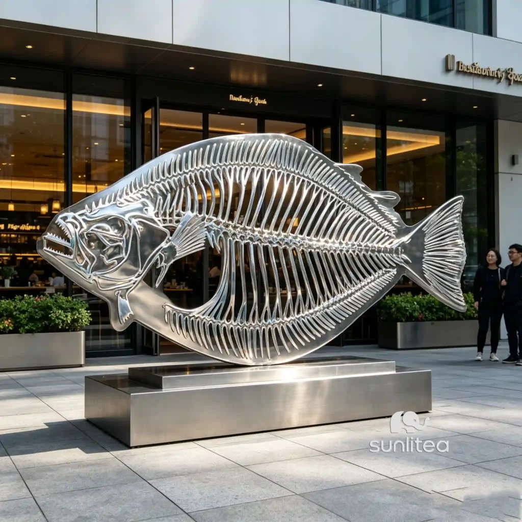 Halibut Bones Sculpture