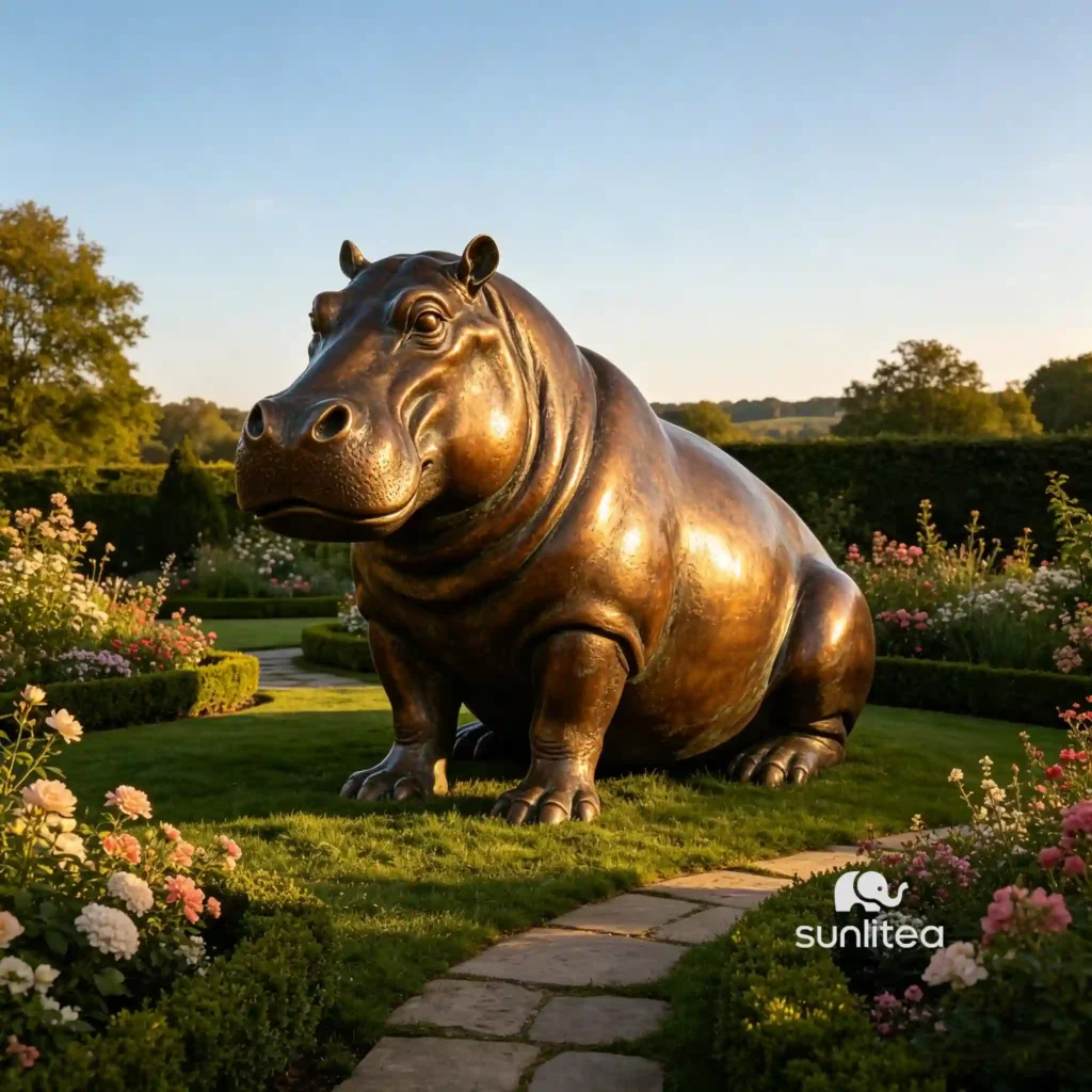 Hippo Lawn Sculpture