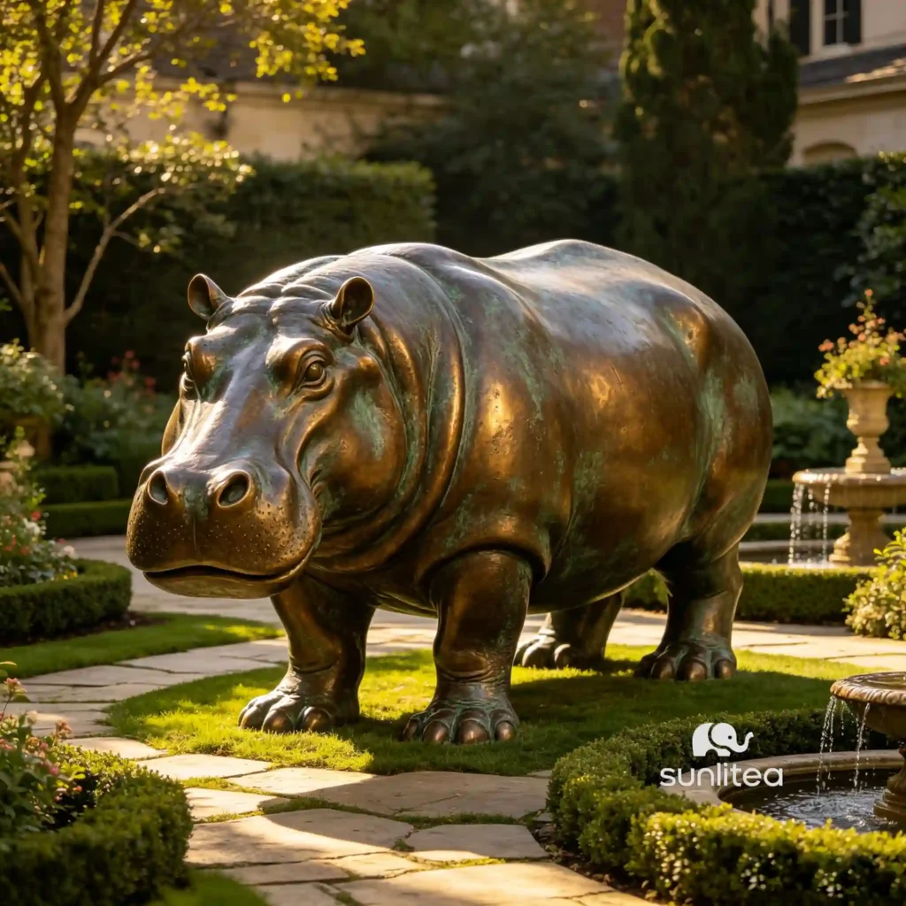 House Hippo Statue