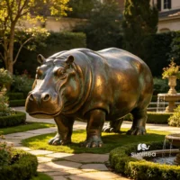 House Hippo Statue